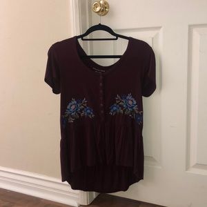 Loose peplum top